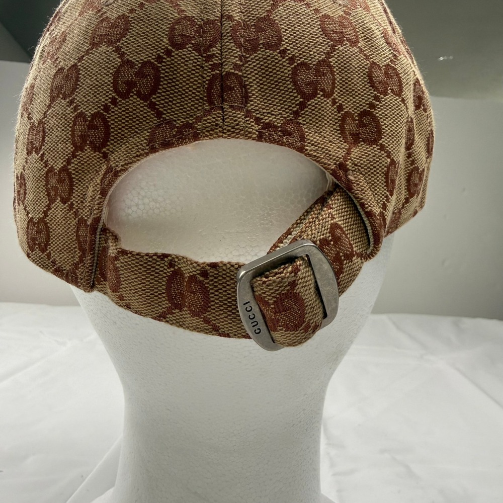 Gucci x MLB New York Yankees GG Supreme Canvas Baseball Hat Beige Ebony 57-61cm - Picture 5 of 15